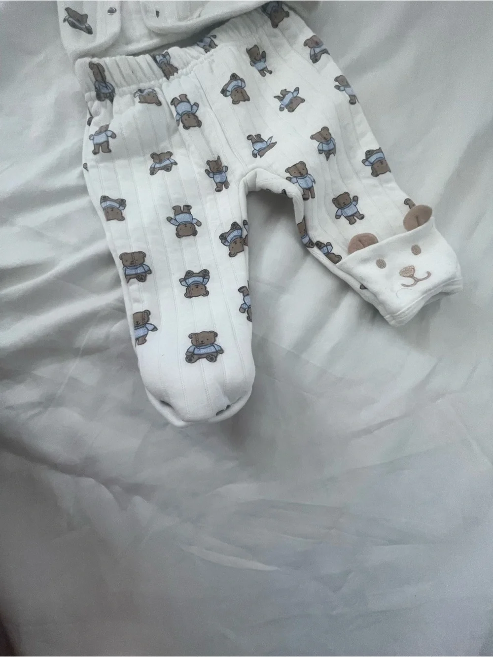 White Bear-Print Kids Pajama Set - Soft Two-Piece Sleepwear